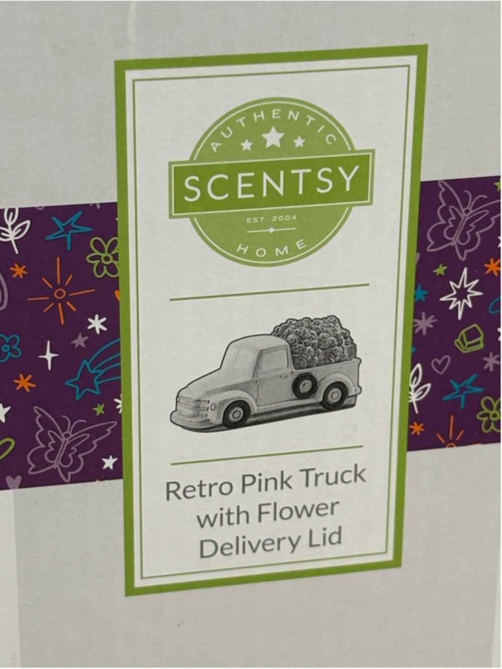 New in Box Scentsy PINK Retro Truck Warmer with Flower Delivery Lid - Picture 5 of 8